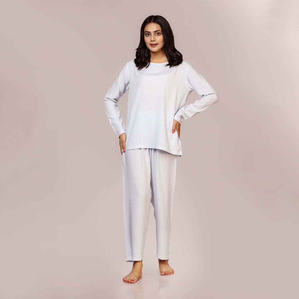 WHITE PENT NIGHT SUIT ZN-008
